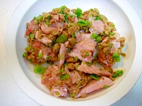 愛犬用♪　手羽先と納豆と野菜色々ごはん